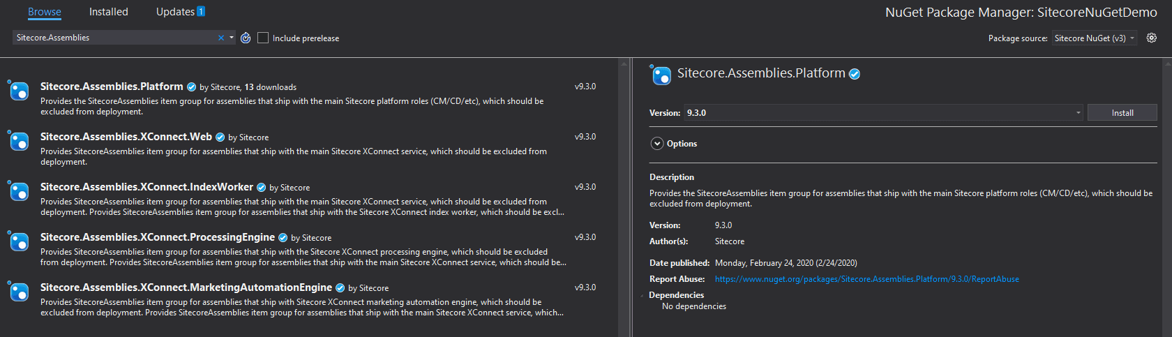 Excluding Sitecore assemblies using NuGet